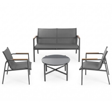 JGO DE JARDIN GRIS/NEGRO 4PZAS Unica