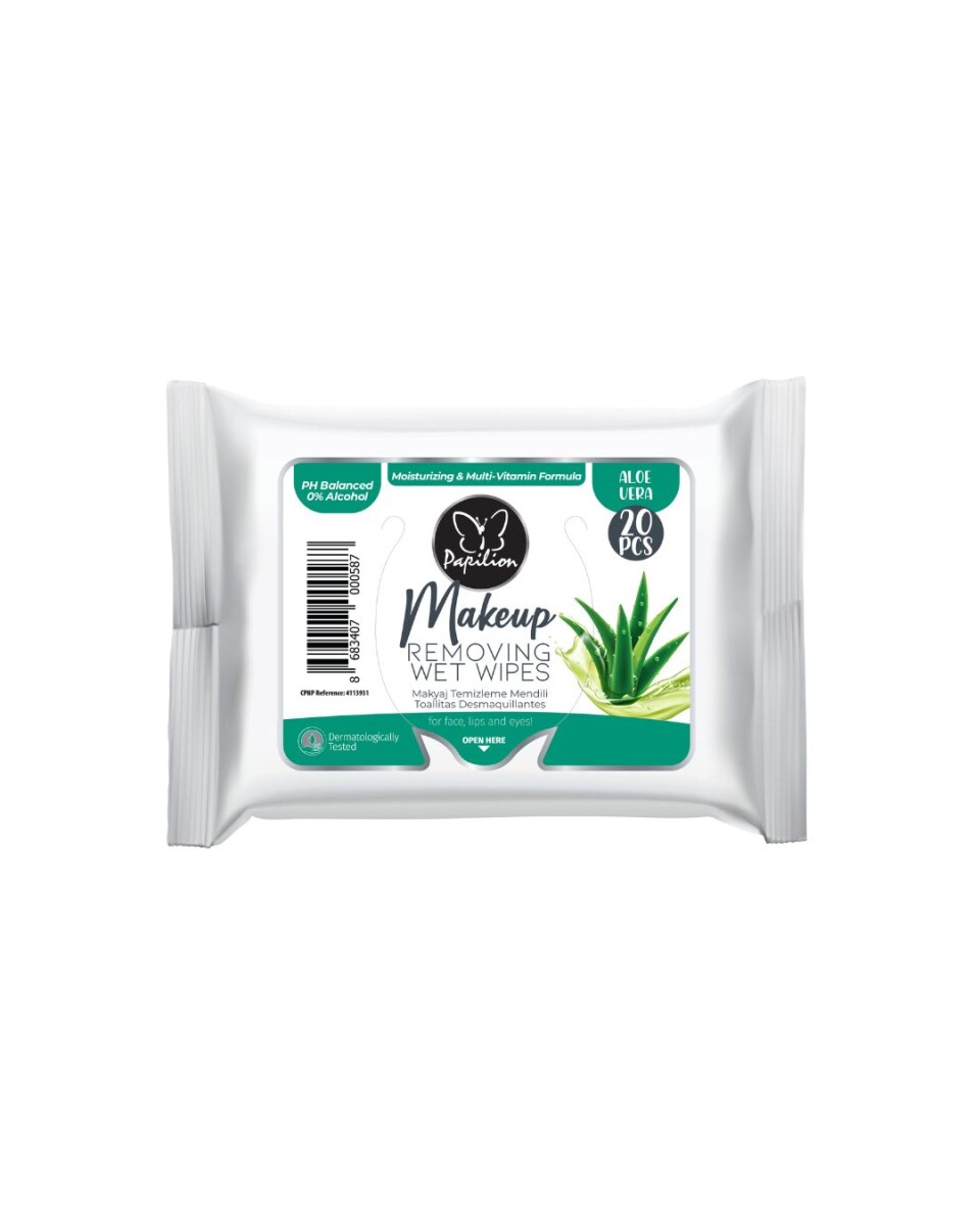Toallitas desmaquillantes x 20 unidades - Aloe vera 