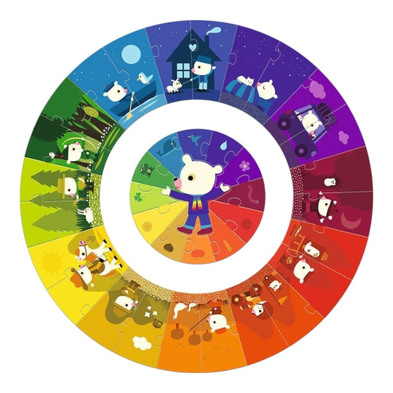 Puzzle Gigante Circular Colores Djeco Puzzle Gigante Circular Colores Djeco