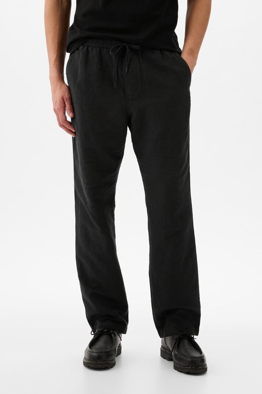Pantalòn De Lino Con Elàstico Hombre Moonless Night