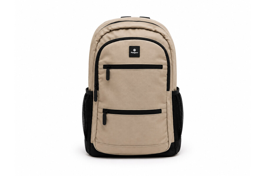 MOCHILA 18 DOBLE CIERRE Beige