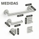 Set Accesorios Baño Completo 5 Pcs Acero Inox Toallero Set Accesorios Baño Completo 5 Pcs Acero Inox Toallero