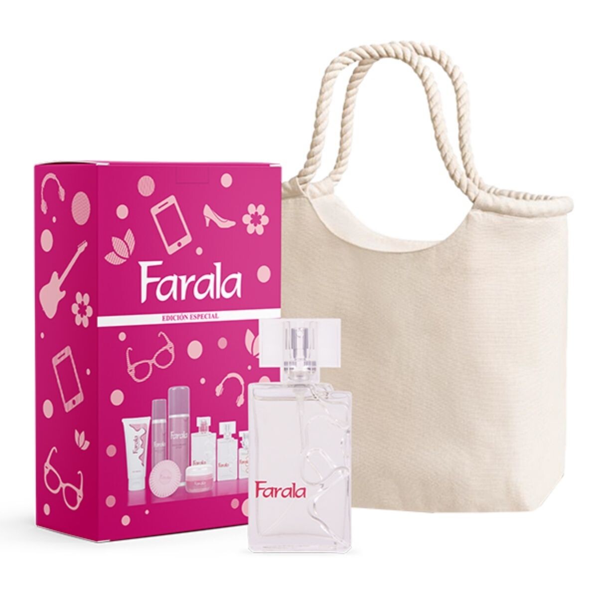 Perfume Farala Eau De Toilette - 50 ML + Bolso de Playa 