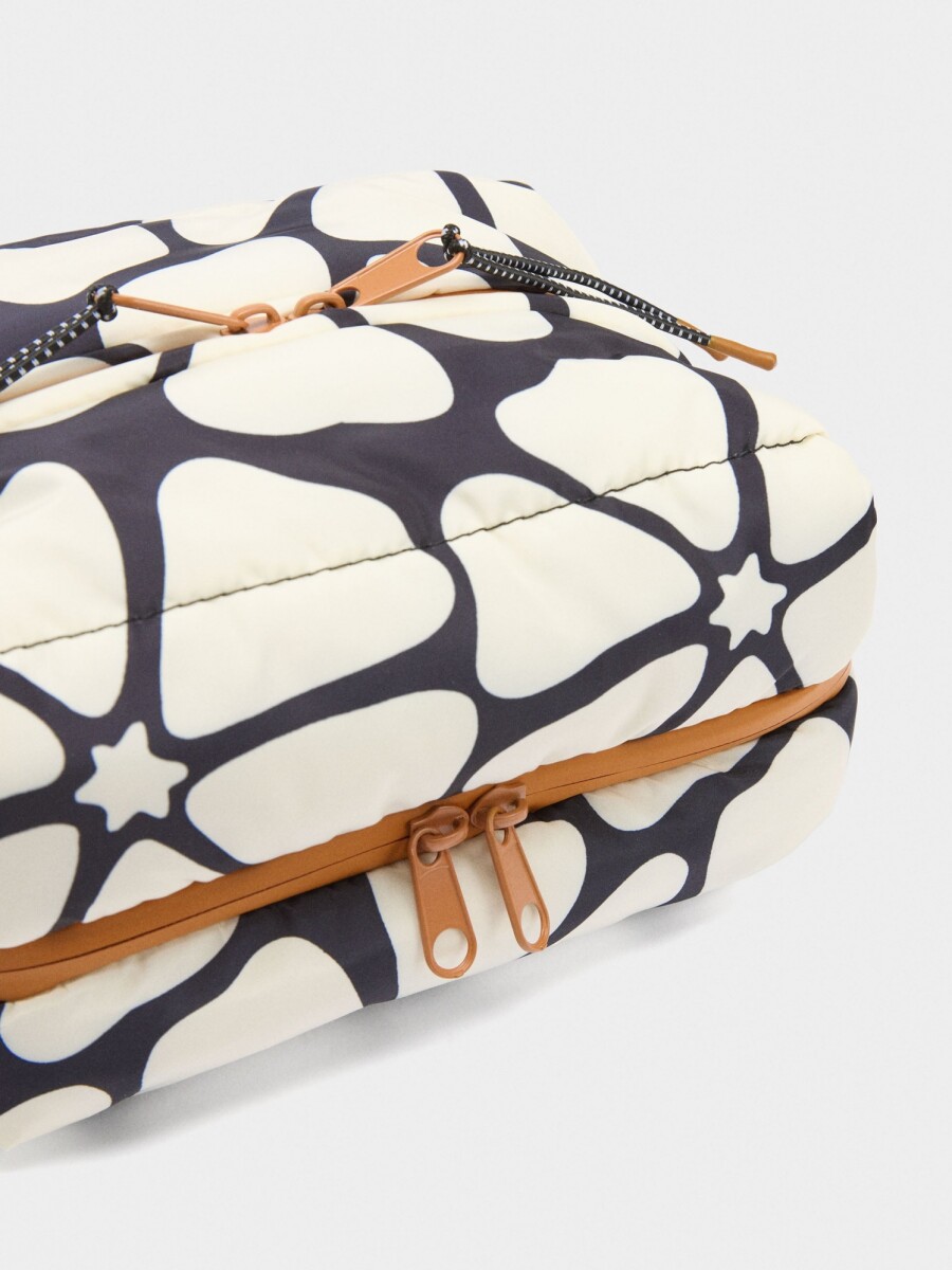 Neceser De Nylon Estampado crudo