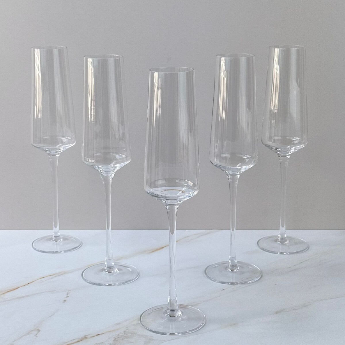 Juego de 6 Copas Flauta Para Champagne / Espumante De Vidrio 