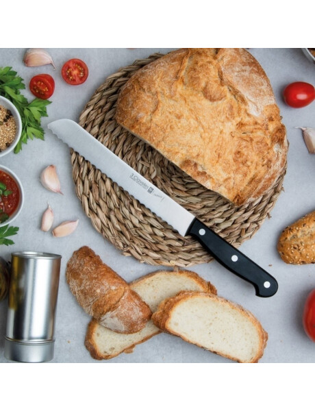 CUCHILLO PAN 20CM ACERO INOX MANGO NEGRO UNIBLOCK 3 CLAVELES CUCHILLO PAN 20CM ACERO INOX MANGO NEGRO UNIBLOCK 3 CLAVELES