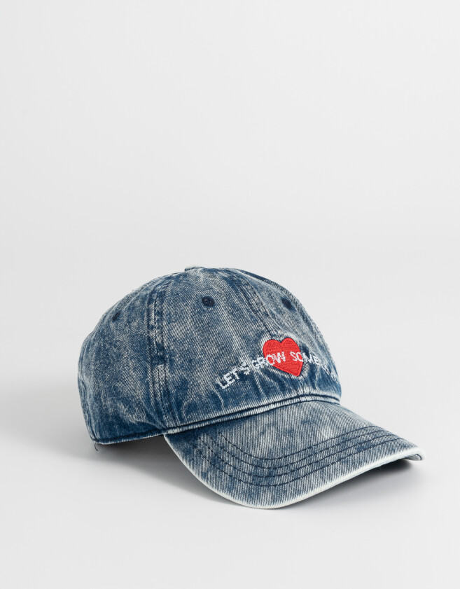 Caps Denim Gorra De Denim Efecto Gastado - Azul Gastado