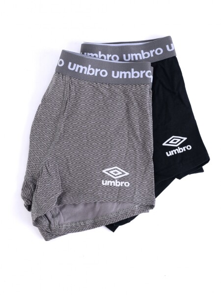 PACK X2 BOXER NEGRO Umbro Hombre 002