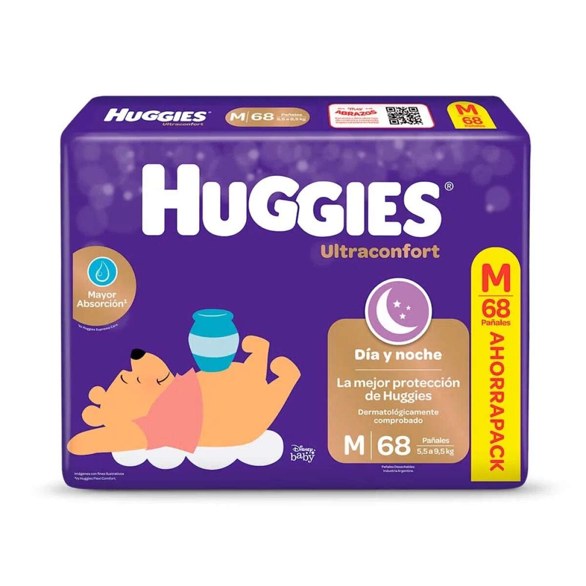 Pañales Huggies Ultraconfort Talle M 68 Uds. 