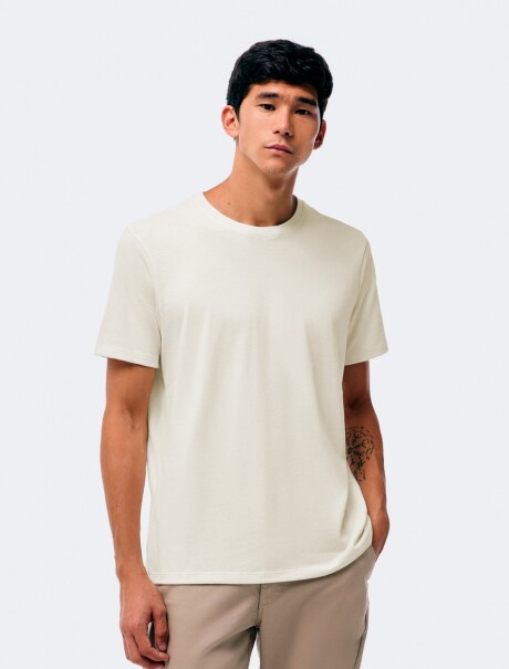 CAMISETAS BÁSICAS REGULAR WORLD BEIGE