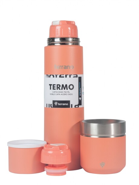 Kit Termo Acero Bala 750mL + Mate Folkie Coral