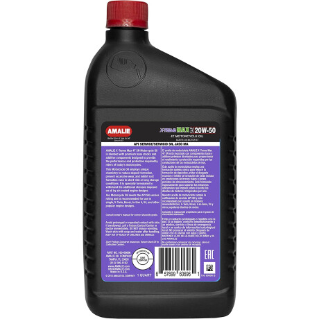 LUBRICANTE ACEITES - SAE 20W50 4T X-TREME MAX JASO MA SN 1LTS AMALIE MOTOR OIL LUBRICANTE ACEITES - SAE 20W50 4T X-TREME MAX JASO MA SN 1LTS AMALIE MOTOR OIL