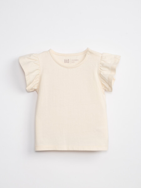 Remera volados Crudo