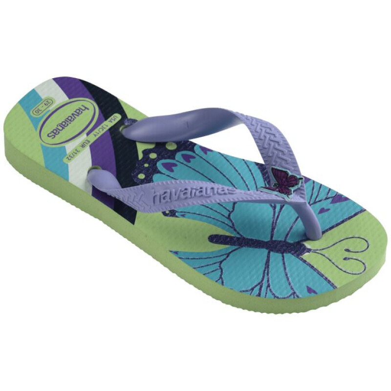 Sandalias Infantiles Havaianas Kids Fantasy Amarillo Limón - Lila