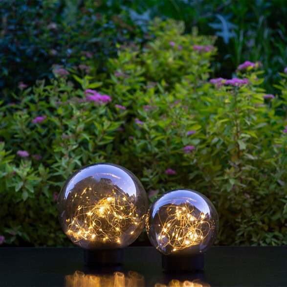 Globo solar LED negro transp. Ø10cm 0,6W Z-SOLAR EG3836
