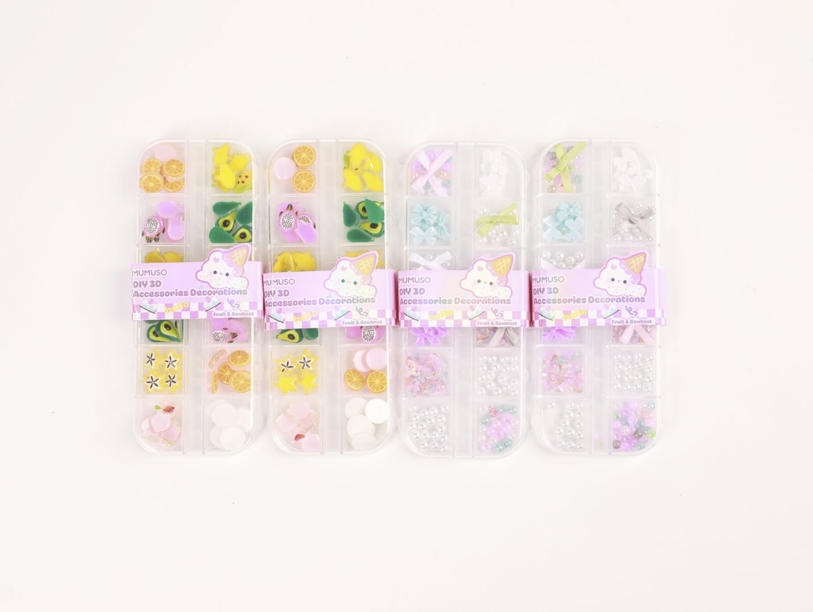 DECORACIONES DIY 3D PARA ACCESORIOS (FRUTAS Y MOÑOS) 