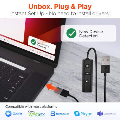 Auriculares Cableados 3,5mm Usb Hypergear V100 Office 001