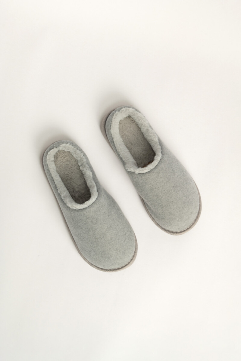 Zueco fieltro Gris