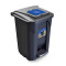 Tarro de residuos con ruedas pedal 60 lts AZUL