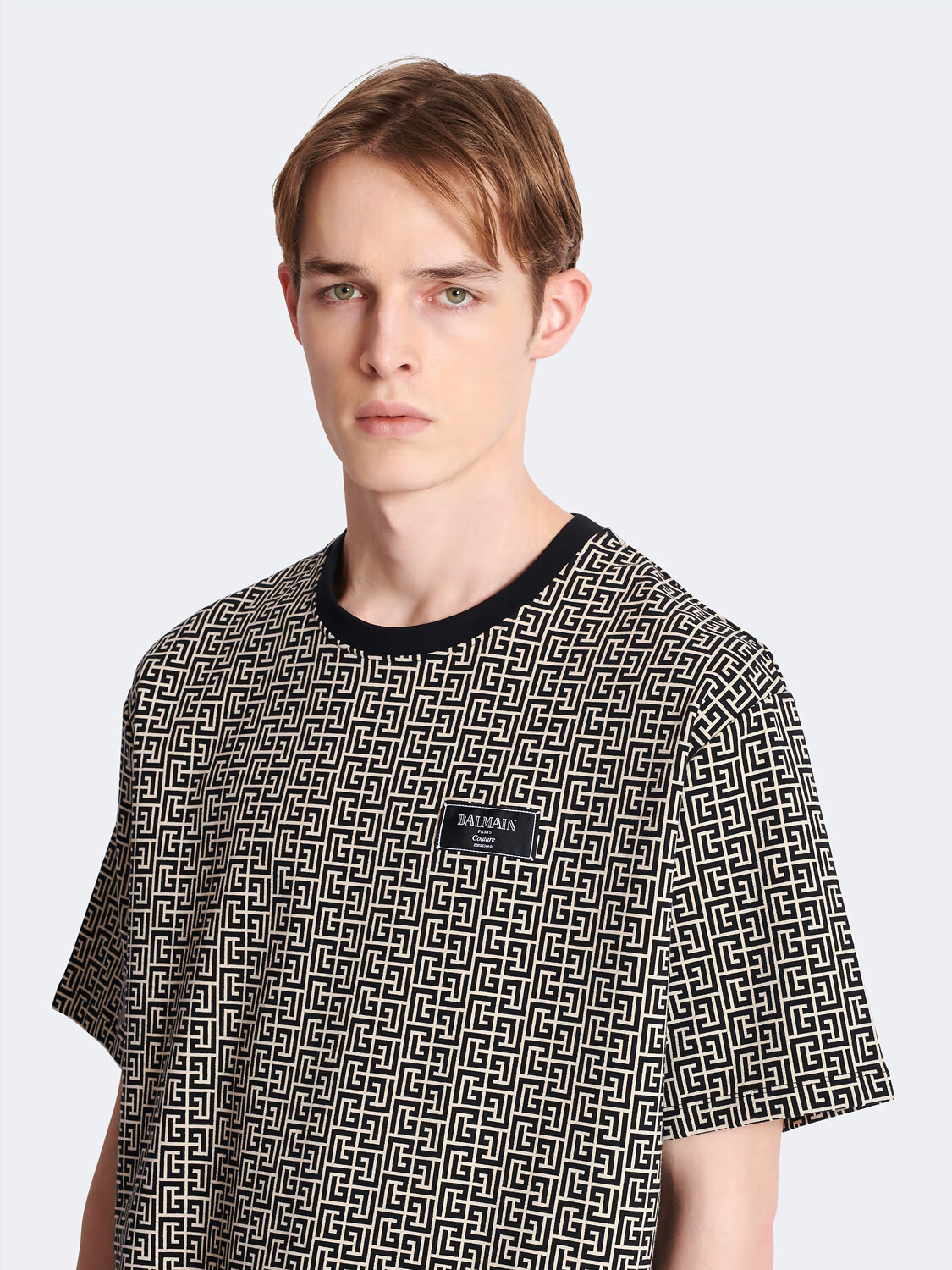 BALMAIN - T-SHIRT MONOGRAM JACQUARD 0
