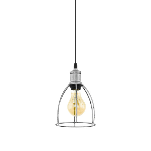 Lámpara colgante campana tipo reja WRAXALL, Ø160 ILU01357