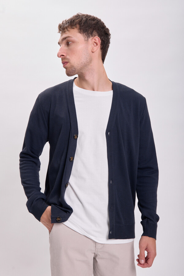 Cardigan punto Azul Marino