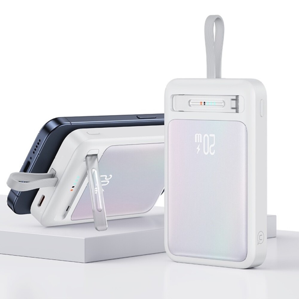 Power Bank Magnético | C/Soporte | Cable Tipo C | 10.000Mah | Rosado | Usams CD219 POWER BANK MAGNÉTICO | C/SOPORTE | CABLE TIPO C | 10.000MAH | ROSADO | USAMS