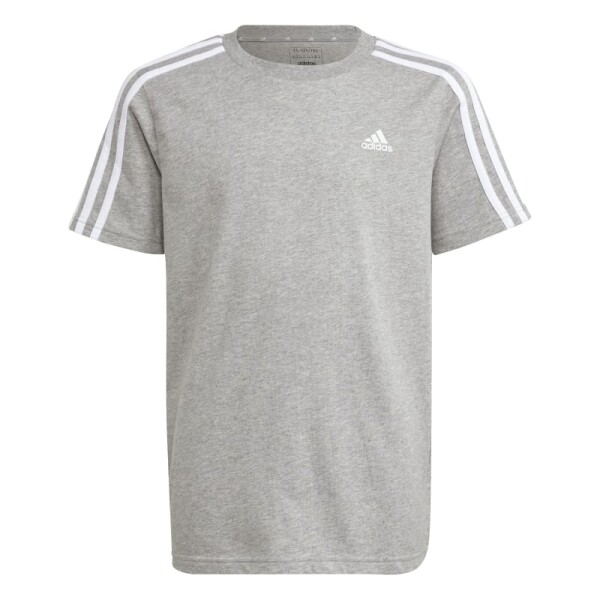Remera Adidas Essentials 3 Rayas Gris