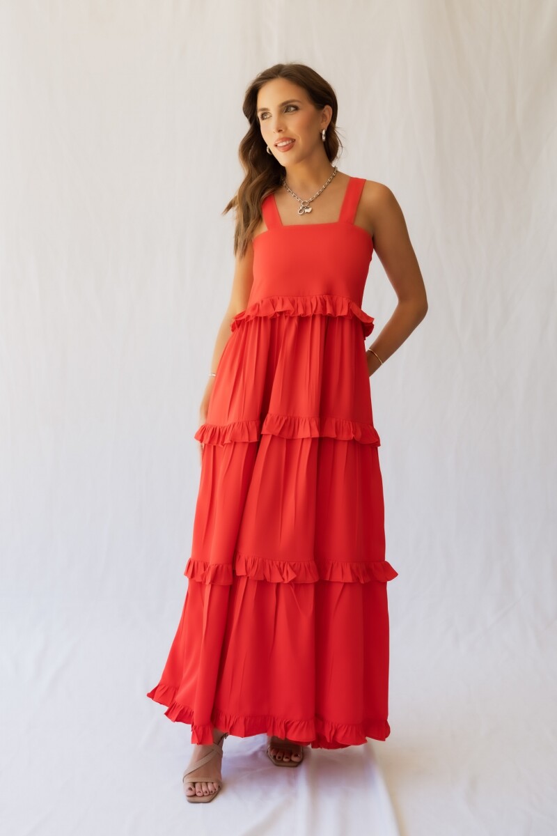 VESTIDO AMELIA MAXI ROUGE VESTIDO AMELIA MAXI ROUGE