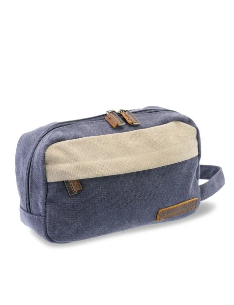 NECESSAIRE DE LONA BICOLOR Azul