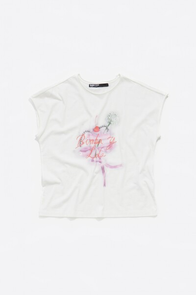 CAMISETA RECTA LOGO Blanco