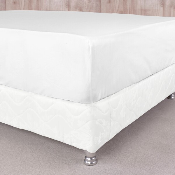 Sábana ajustable 200 hilos Basic Color Blanco (Altura del Colchón: 30 cm) Full