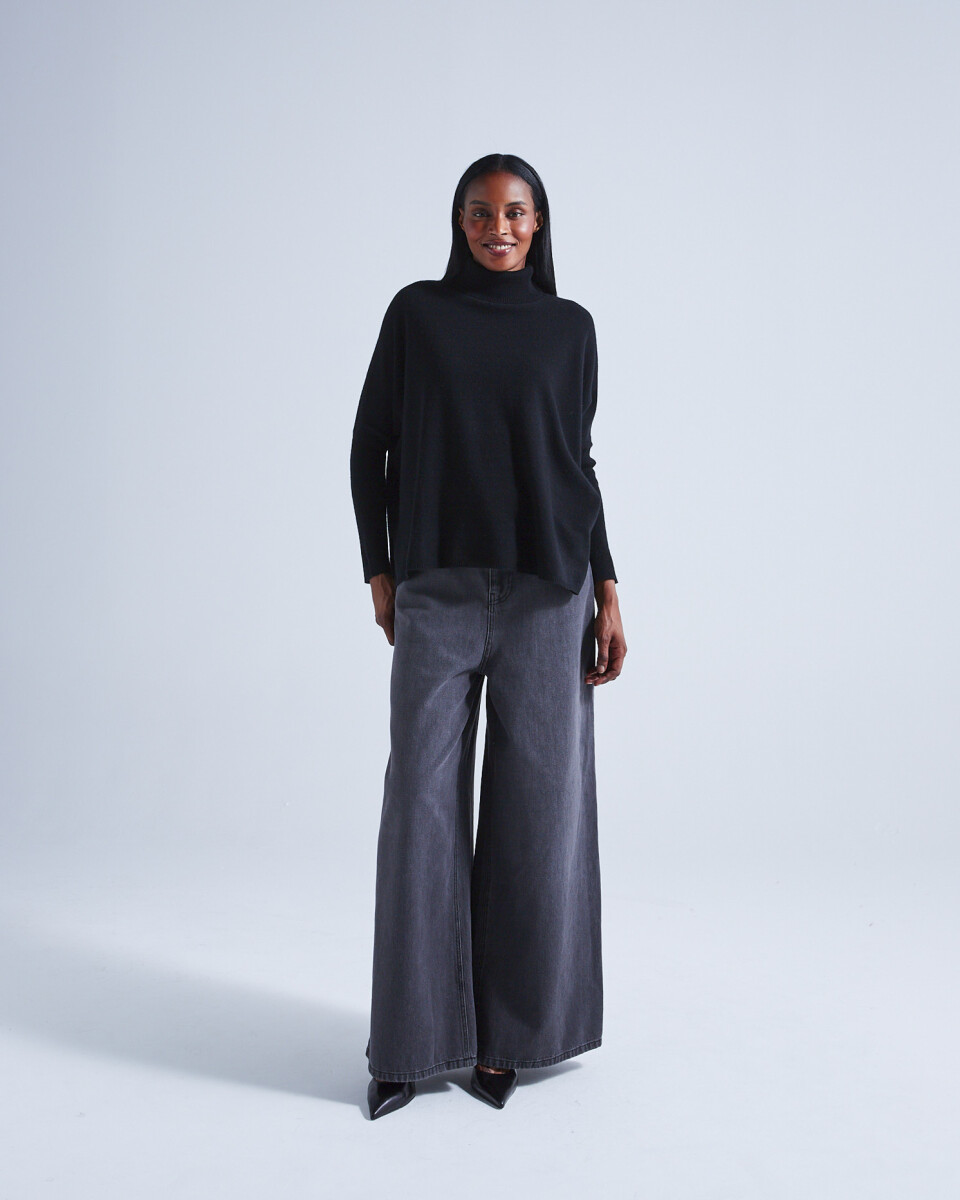 PONCHO LARGE COL ROULE 
