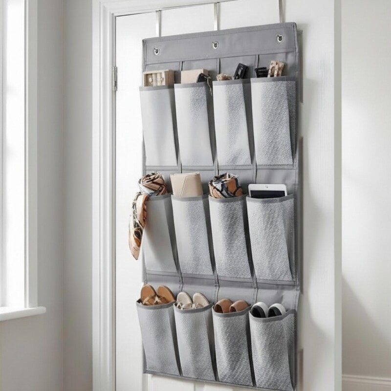Organizador para puerta 15x30x84 cm GRIS