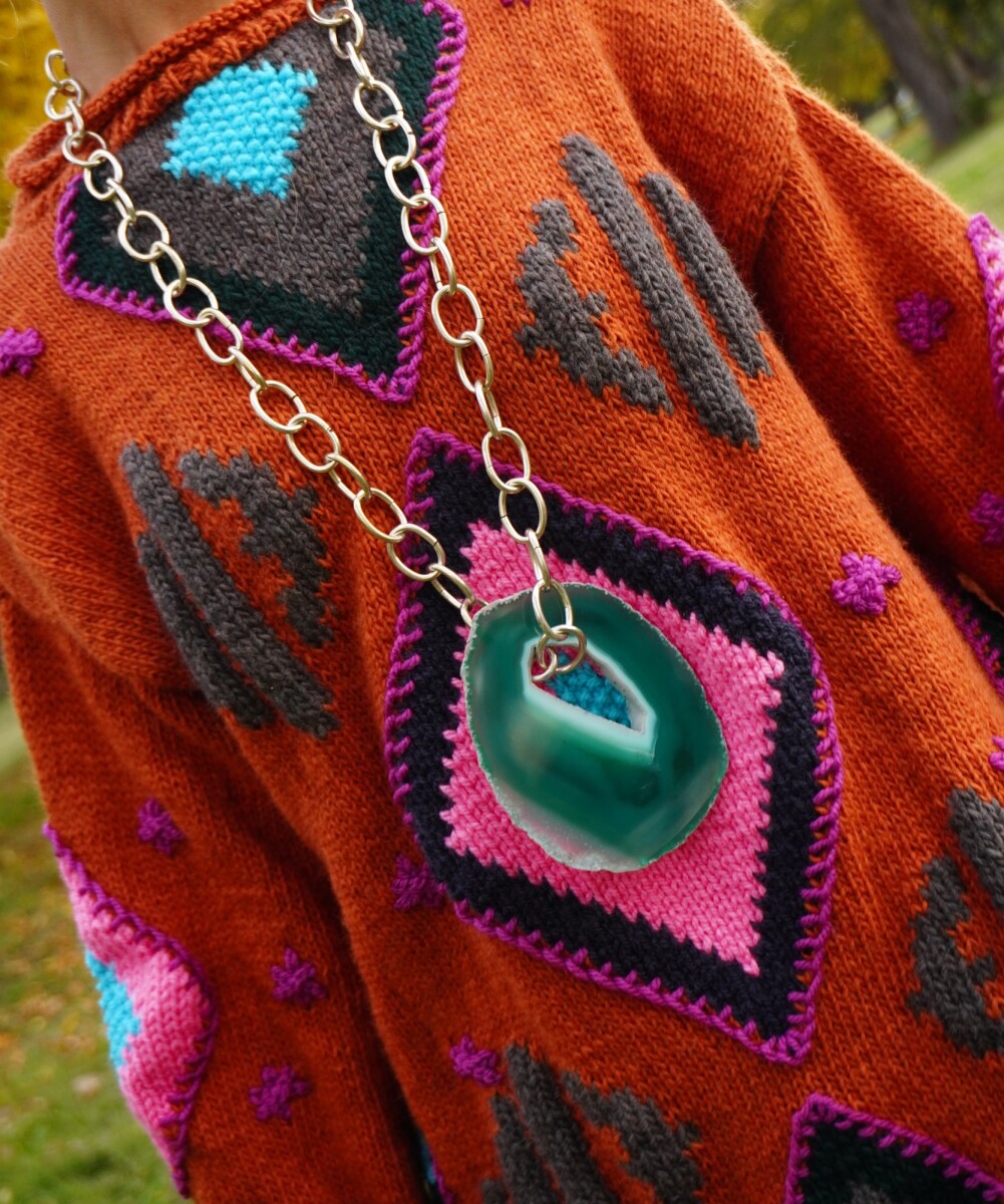 Agata Chain Necklaces - Verde 