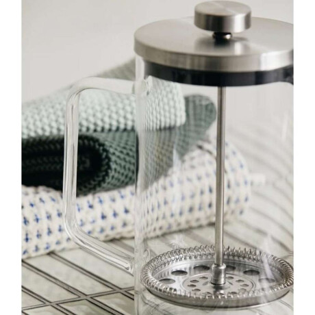 Cafetera/Tetera French Doble Pared 600Ml En Vidrio Y AcInox Salerno