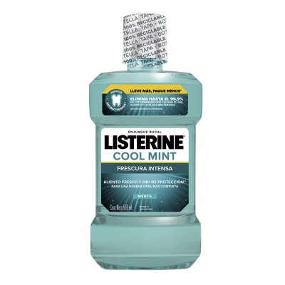Enjuague Bucal Listerine Cool Mint 500 Ml. Enjuague Bucal Listerine Cool Mint 500 Ml.
