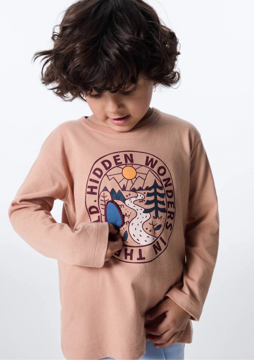 BUZO INFANTIL CON ESTAMPA - T-SHIRT ML MASC 