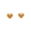 Caravanas Corazón de oro- Oro bajo - Sin piedra- CA8056 conpiedra