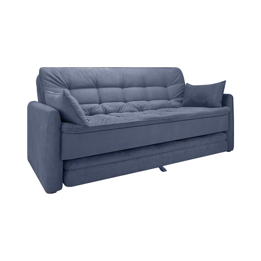 SILLÓN CAMA 3 CUERPOS TELA AZUL MADALENA