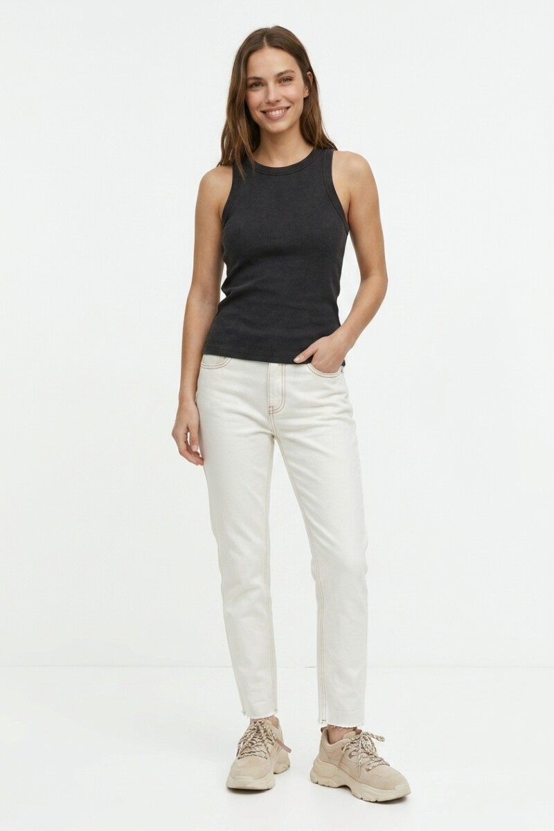 Pantalon recto BLANCO