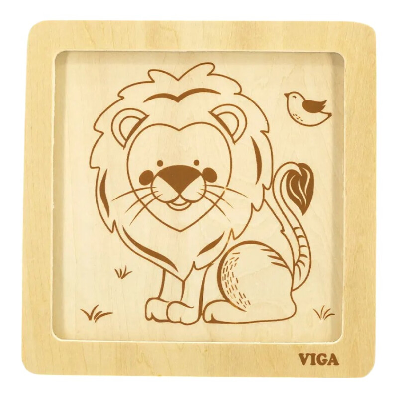 Puzzle Silueta Madera Viga León