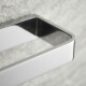 TOALLERO RECTANGULAR METAL LATON BRILLO COLOR CROMO 20CM CROMO
