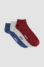 Pack x 3 medias cortas de algodón lisas Variante 41