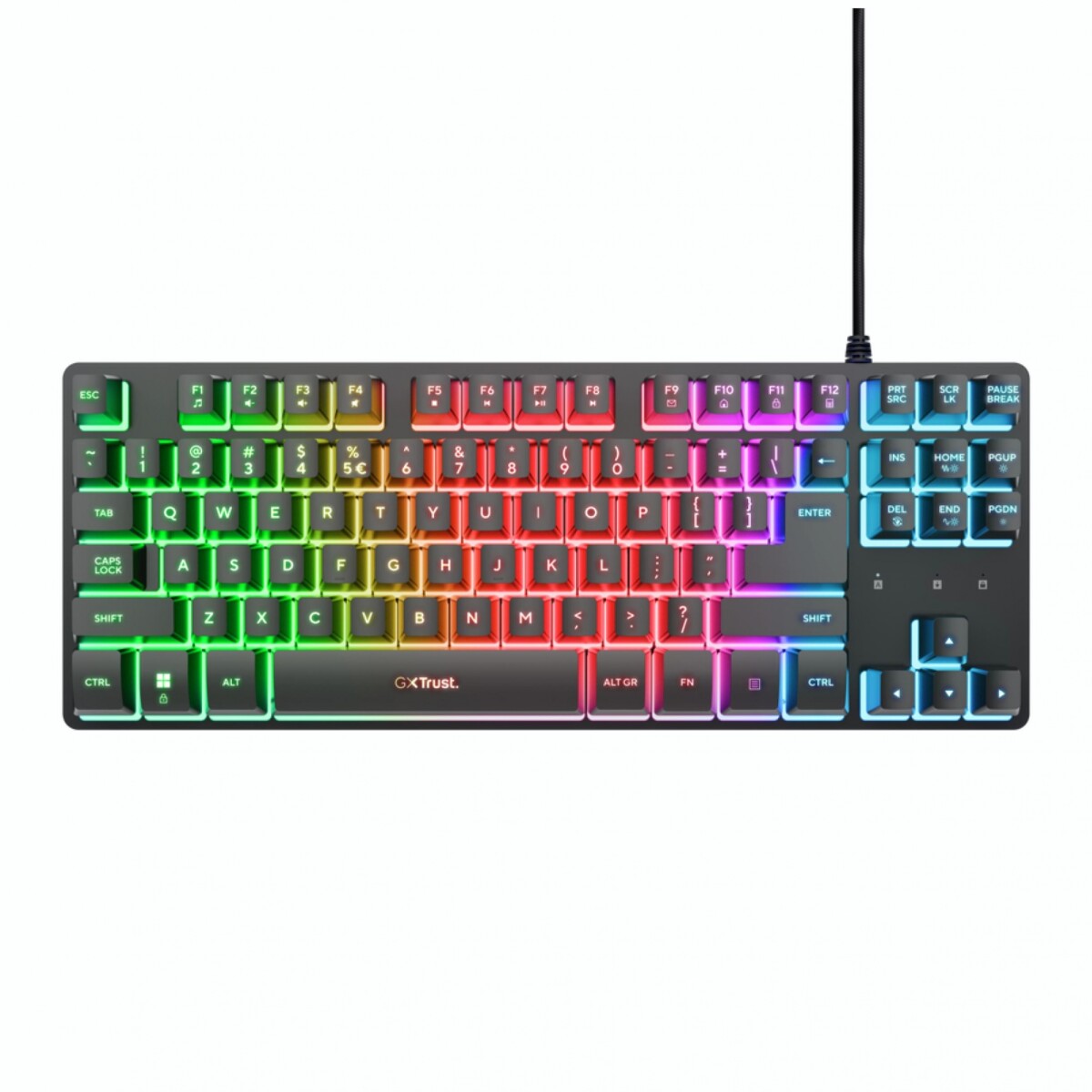 Teclado Cableado TRUST GXT833 Thado Gaming Iluminado TKL 