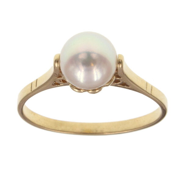 Anillo Amelia en oro amarillo 18K con perla de cultivo Anillo Amelia en oro amarillo 18K con perla de cultivo