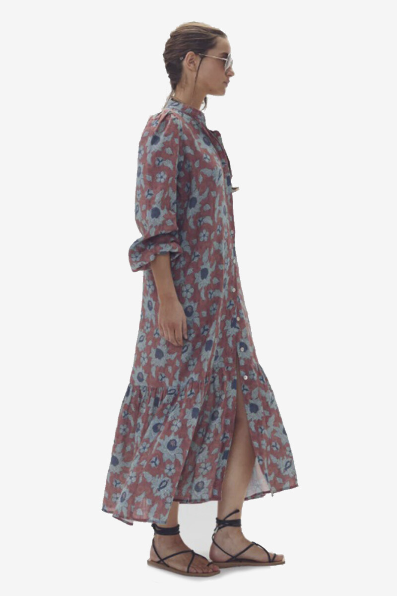 MEKNES LINEN DRESS Multicolor