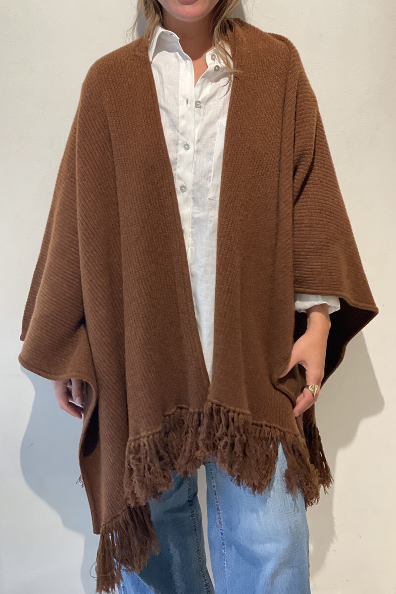 Ruana esteña - Chocolate 