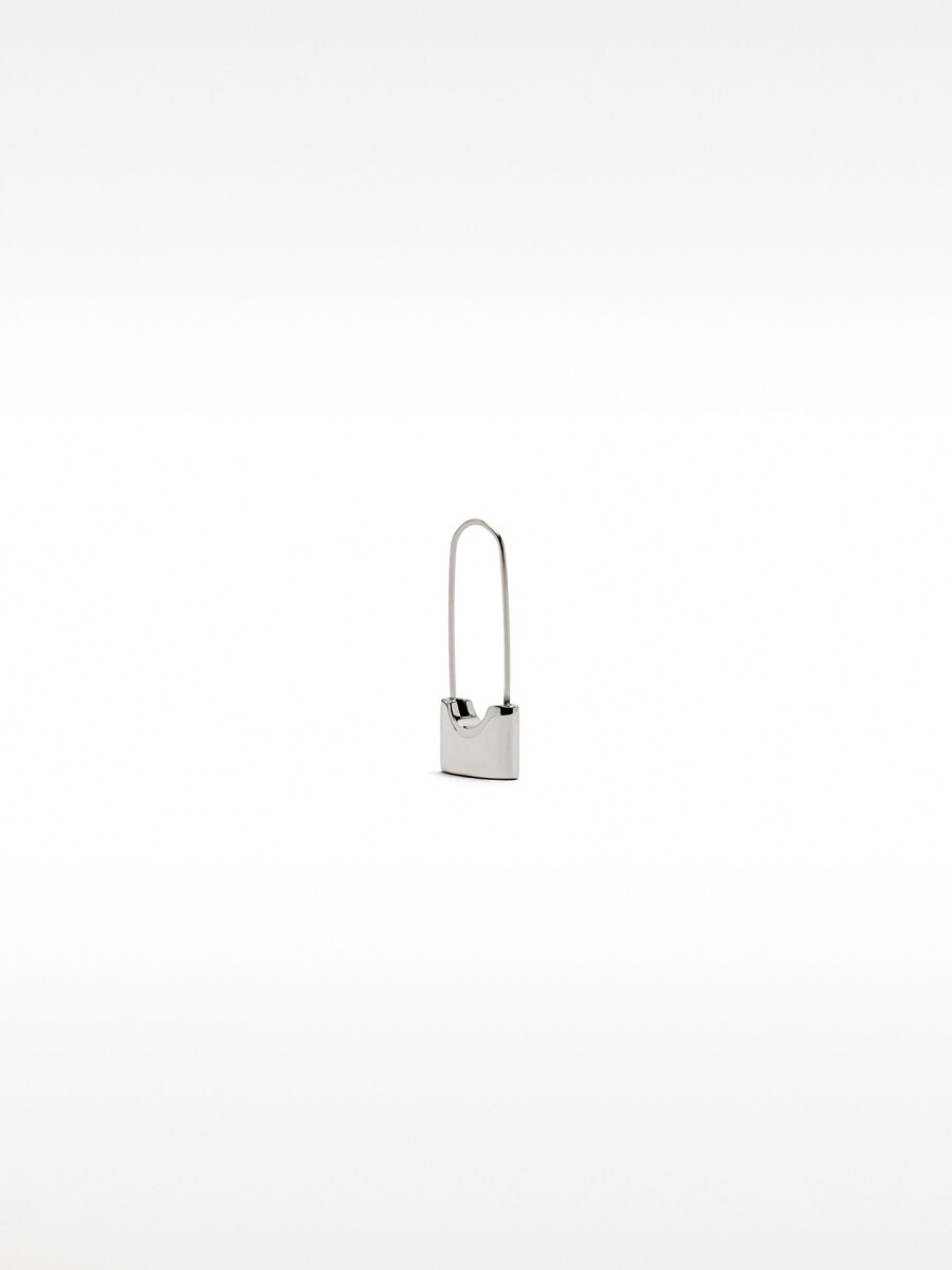 Pendiente Individual De Broche - Acero Inoxidable plateado