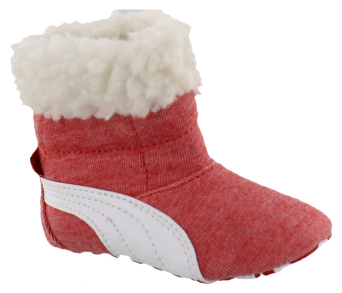 Baby Boot Fur Rojo/Blanco